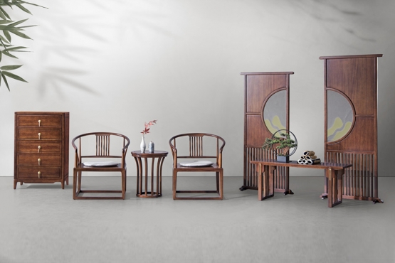 沙巴app官网家具新中式全实木庐境客厅家具太师椅屏风